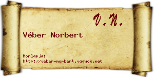 Véber Norbert névjegykártya