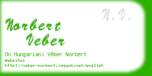 norbert veber business card