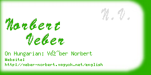 norbert veber business card